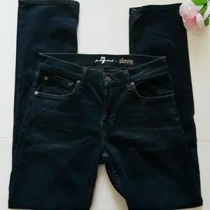 7 For All Mankind Slimmy dark wash jeans, size 30
